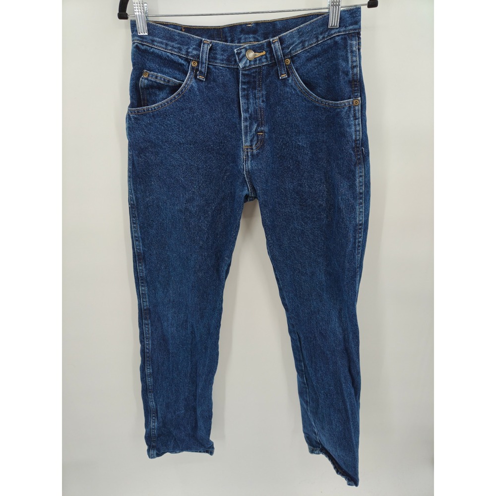 Wrangler Authentic Jeans Mens 30x30 Dark Wash Regular Fit Denim 965T1MR Blue
